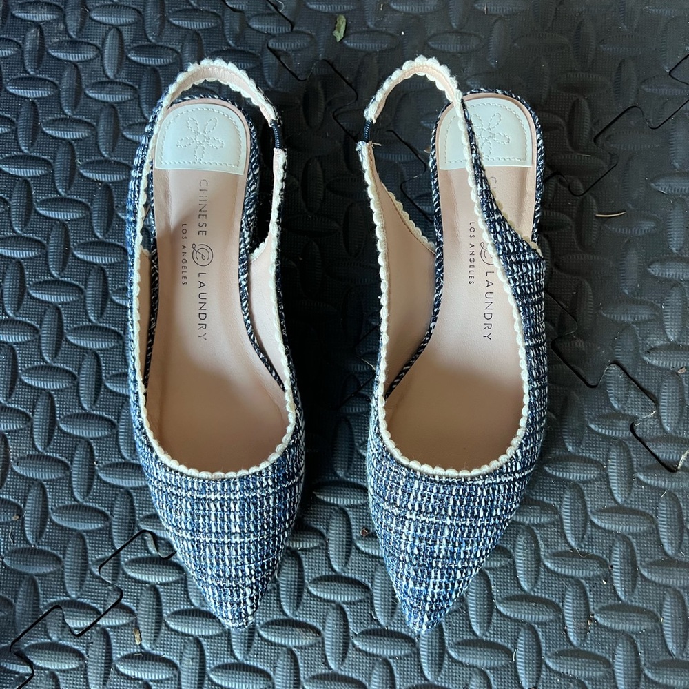 Chinese Laundry Women's Blue Slingback Flats